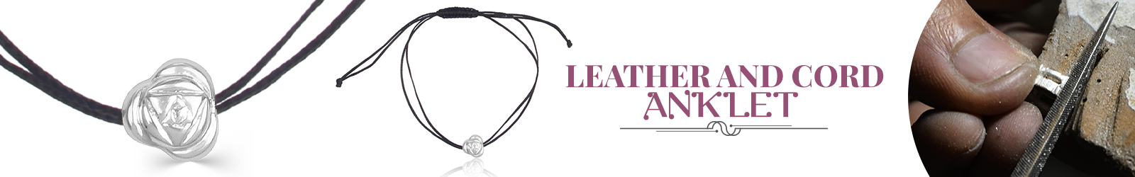 Wholesale leather and cord anklet manufacturer in India